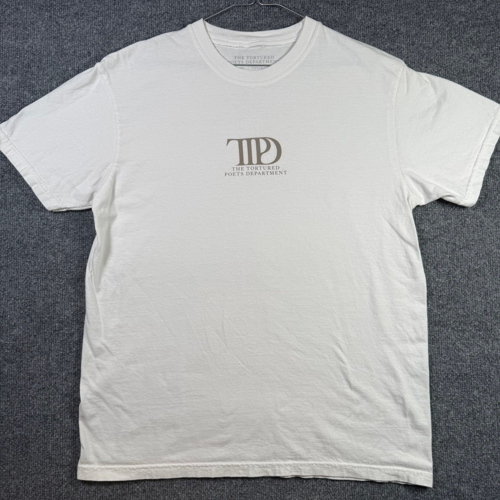 Taylor Swift TTPD T-Shirt Large White Fortnight I Love You Tortured Poets